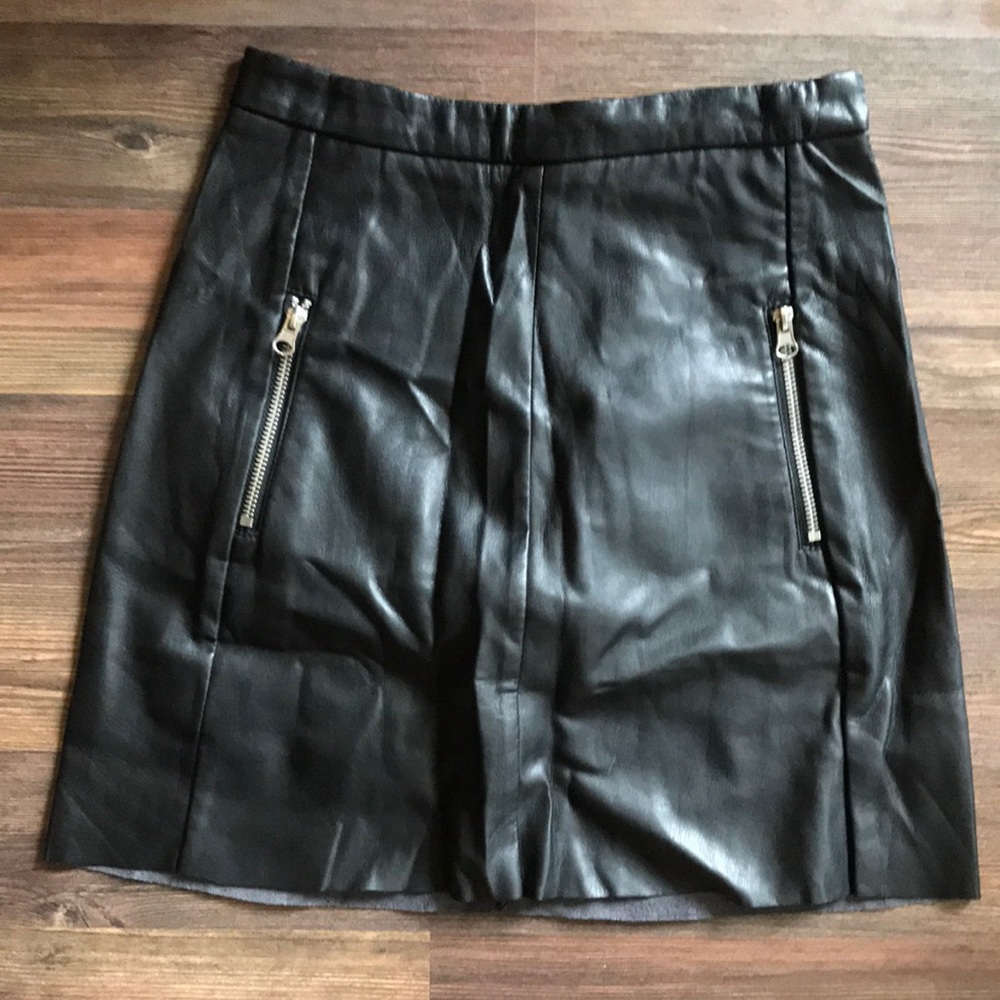 Faux leather skirt